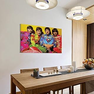 XYDQ Poster décoratif sur toile du groupe de rock The Beatles pour salon, chambre à coucher 40 x 60 cm - Les Beatles, Paul McCartney, John Lennon, RIngo Starr, George Harrison XYDQ Poster décoratif sur toile du groupe de rock The Beatles pour salon, chambre à coucher 40 x 60 cm – Image 3