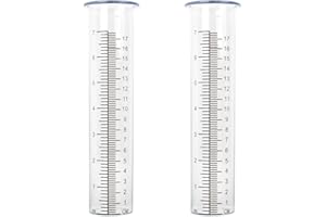 VEWOGIFT 2 Pack Plastic Rain Gauge Replacement Tube with 7 Inch Capacity Freeze Proof Rain Water Gauge for Garden Yard Outdoor