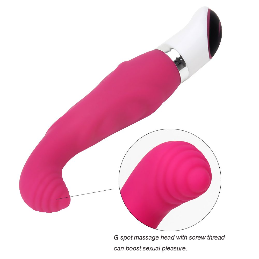 Vibrator Loveryoyo King Powerful Mini G-Spot Vibrator - 10 Stimulation Modes - Made of Medical Grade Silicone (Rose Pink)
