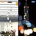 PATHONOR Color-Changing LED Solar Mobile Wind Chime, LED Waterproof Wind Chime Wishing Bottles Wind Chimes For Home/Party/Night Garden Decor
