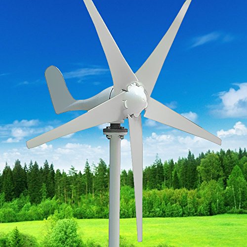 Vogvigo Wind Generator 400W Three-phase DC 24V Wind Turbine, Residential Wind Generator 5-Blade Kit Light Weight Generator 15 Years Life Span