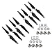 BTG 8PCS Quick Release Carbon Fiber Reinforced Propellers for DJI Phantom 4 RC Quadcopter 4CW 4CCW with Installation Kit Spare Part Main Blades (White Strip)