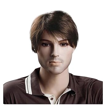 Amazon Com Dumanfs Men S Short Brown Natural Wigs Rocker Men