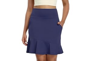Tivifox Womens Golf Skirts High Waisted Tennis Skirt with Pockets Shorts