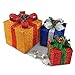 JOYIN Deluxe Lighted Gift Boxes for Christmas Decoration with Total 150 LED Lights