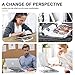 Humixx Laptop Stand, Aluminum Foldable Holder with 5 Adjustable Degrees, Ergonomic Design with Heat-Vent, Slide-Proof Silicone and Protective Hooks Compatible with MacBook/Air/Pro 10 to 16 Inches