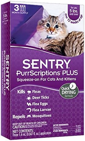 Sentry PurrScriptions Cat and Kitten Squeeze On Flea and Tick Control, 1.4 mL