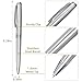 Ballpoint Pens, F-color 3 Pack Retractable Business Ballpoint Pens with 3 Extra Refills, Stainless Steel Twist Ball Pens Gift with Black Ink Medium Point (1.0 mm), Silver