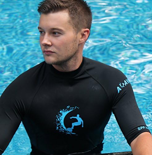 Acavati Pro Stretch Men's Rashguard 850 Series (Black, Small (S)) - Surfing Rash Guard - Swimming Rash Guard - Compression fit and high Stretch for maximum performance.