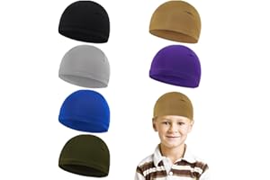 Besforta 6 Pieces Cooling Skull Caps for Kids Youth Cycling Skull Cap Helmet Liner Football Sports Wicking Cap Running Hat