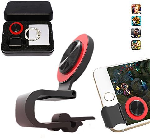 Mobile Joystick, Phone Game Rocker with Phone Ring Holder Touch Screen Joypad for iphone / ipad / Smart Phones / Tablet (Red)