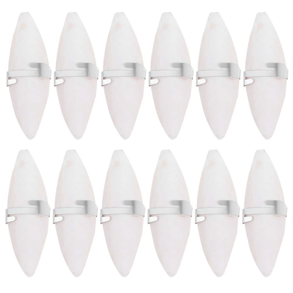 12pcs Bird Cuttlebone for Parakeets Natural Cuddle Bone with Metal Holder Chewing Cuttlefish Bone for Sharp Beaks Natural Birds Suitable for Parrot Cockatiels White