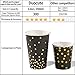 Black and Gold Party Supplies 200PCS Disposable Paper Plate Cup Napkin Set Includes 9