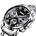 Watch,Mens Watches,Mens Fashion Stainless Steel Casual Waterproof Chronograph Quartz Wrist Watch