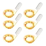 VICBAY 6 pcs Micro Starry LED String Lights, 6.6ft 20 LED Fairy Lights Battery Operated, Copper Wire Lights for Bottle DIY Wedding Party Decoration, Mason Jar Lights, Moon Lights Battery Operated