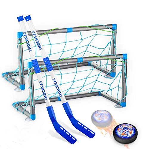 Hockey Gifts for Boys, Rechargeable Hockey Hover Set with 2 Goals Boys