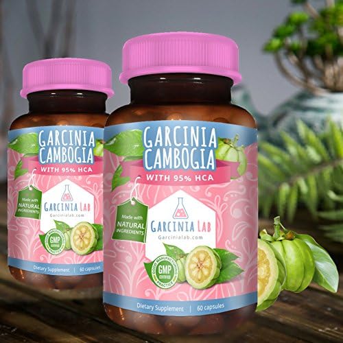 2 Bundle Pack Garcinia Cambogia 95% HCA 120 Count. 100% Pure Garcinia 1540 MG 95% HCA Most Potent HCA Formula Available in The USA Market - Pharmaceutical Grade Quality 60 per Bottle