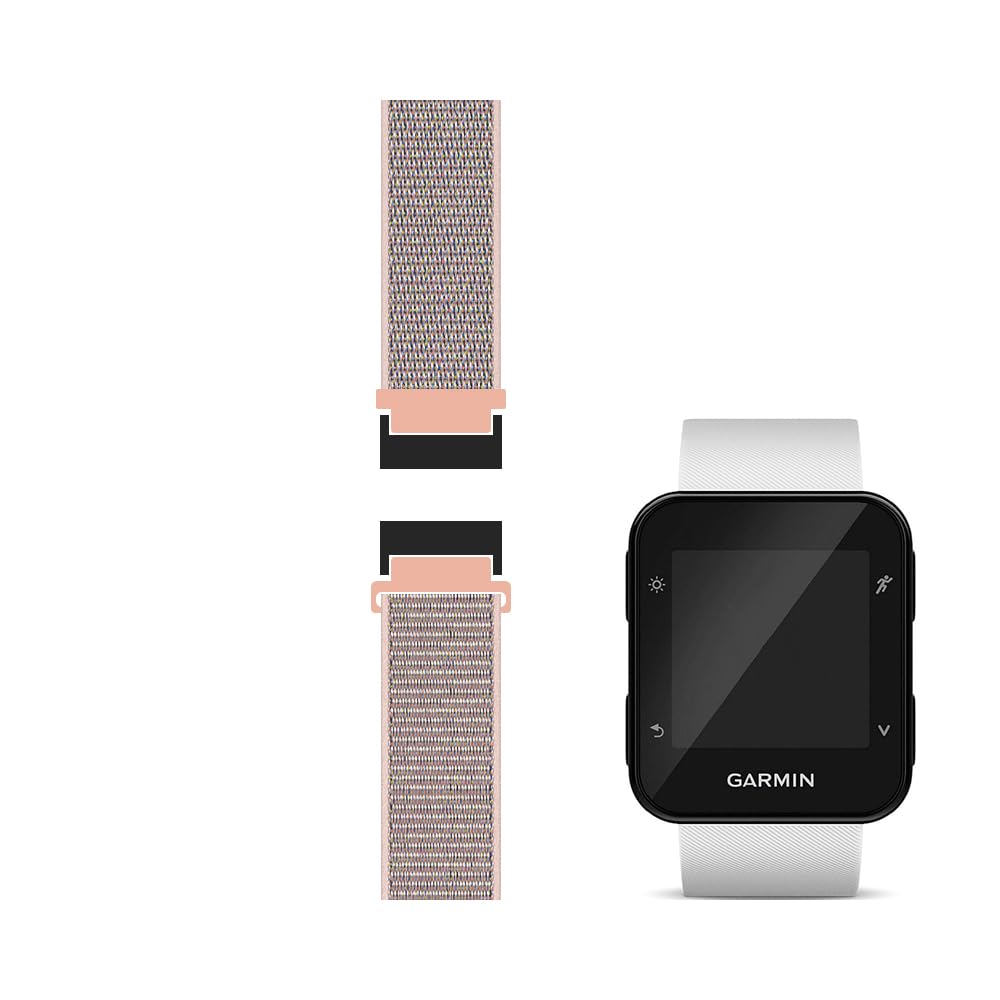 C2DJOY Sport Mesh Strap Compatible with Garmin forerunner 35/30 and Approach S10 Replacement Strap - Pink,small