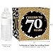 Big Dot of Happiness Adult 70th Birthday - Gold - Birthday Party Centerpiece & Table Decoration Kit