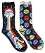 Hyp Rick and Morty Rainbow Men's Crew Socks 2 Pair Pack Shoe Size 6-12