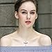 MEGA CREATIVE JEWELRY Cross Necklace for Women Angel Wings Blue Love Heart Pendant with Crystals Jewelry Gifts for Mom Wife