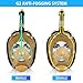 Greatever G2 Full Face Snorkel Mask with Latest Dry Top System,Foldable 180 Degree Panoramic View Snorkeling Mask with Camera Mount,Safe Breathing,Anti-Leak&Anti-Fog