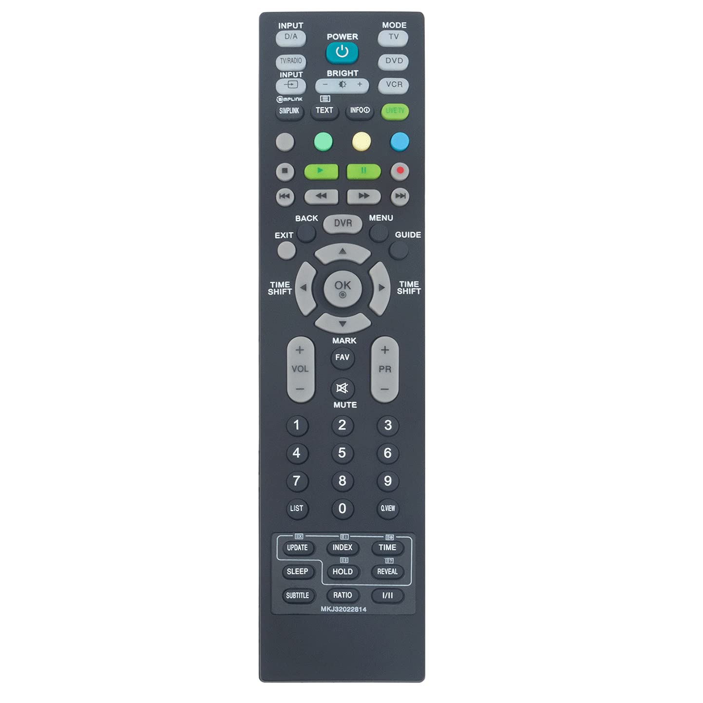 VINABTY MKJ32022814 Replacement Remote Control for LG TV 50PS8000 50PC56-ZD 47LF65 42PT85-ZB 42LT75-ZA 42LT75 42LC55-ZA 26LC55-ZA 26LC46-ZC 26LC45-ZA 26LB76-ZF 26LB75-ZE