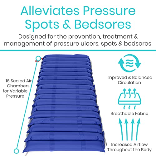 Vive Alternating Pressure Mattress 5" Air Topper Pad for Bed Sore