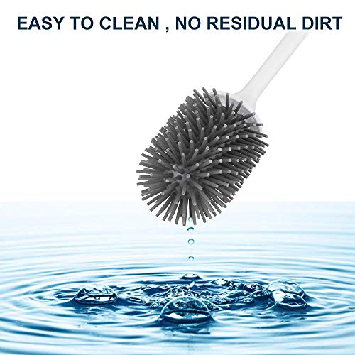 MEKEET Toilet Bowl Cleaner Brush and Holder Set for Bathroom Cleaning
