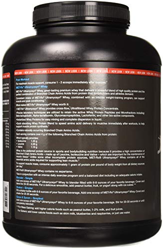 MET-Rx Ultramyosyn Whey Protein Powder, Great for Meal Replacement Shakes, Low Carb, Gluten Free, Vanilla, 5 lbs