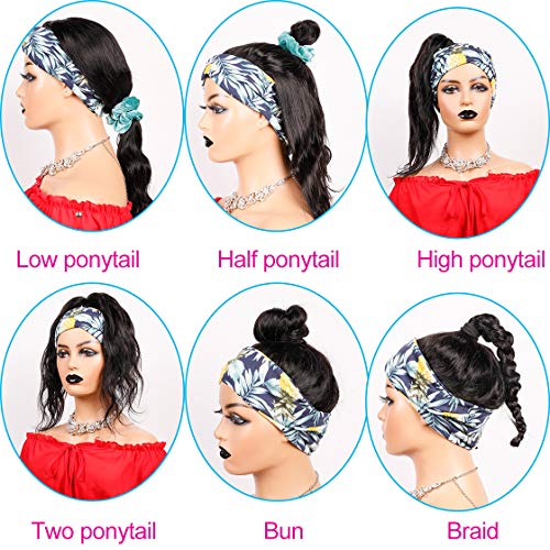 ZILING-Headband-Wig-Human-Hair-For-Black-Women-Glueless-None-Lace-Front-Wig-With-Headband-Attached-Body-Wave-Ice-Silk-Headband-Half-Wig-For-Beginners-10-Seconds-To-Wear-16-inch-Body-wave