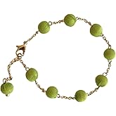 Humble Hilo Sari Jewelry Women's Textile Bead Bracelet Handmade Upcycled Simple Ball Bracelet Perfect for Bracelet Sets