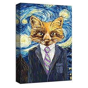Canvas Wall Art for Living Room,Bedroom Home Artwork Paintings Funny Animal Ready to Hang - 12x18 inches