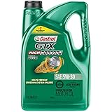 Castrol 03102 GTX High Mileage 5W-30 Synthetic Blend Motor Oil, 5 Quart