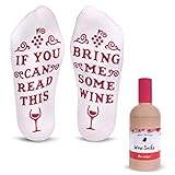 The Authentic 'If You Can Read This' Funny Socks + Unique Gift Packaging (Wine, Beer, Coffee, Chocolate) by Cavertin