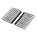 MagiDeal 10 Pieces 10 Teeth Metal Black Wig Combs Hair Pins Clips DIY for Women Beauty