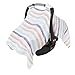 aden + anais Essentials Car Seat Canopy Cover, 100% Cotton Muslin, Lightweight and Breathable, hit The Road - Stripe