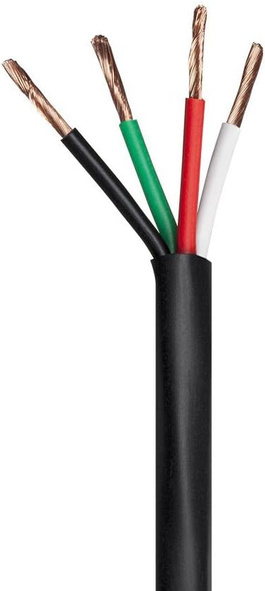Monoprice Nimbus Series 16 Gauge AWG 2 Conductor CMP-Rated Speaker Wire/Cable - 50ft UL Plenum Rated, 100% Pure Bare Copper with Color Coded Conductors: Home Audio & Theater