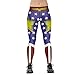 Xize Women 3D Printed Wonder Workout Fitness Leggings Slim Yoga Pants High Waist Gym Running Sport Push Up Tights