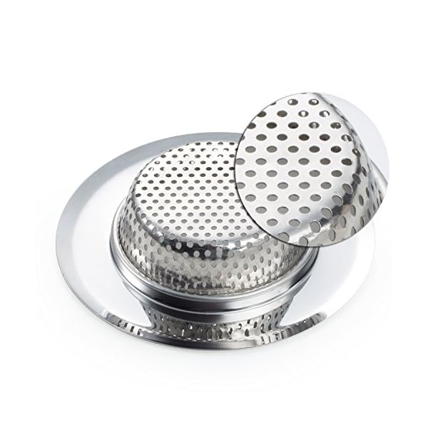 Fengbao 2PCS Kitchen Sink Strainer - Stainless Steel, Large Wide Rim 4.5" Diameter - Image 5