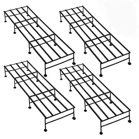 CreativeBuzz Gardening Indoor | Outdoor Planter Stand/Pot Stand - 24 inches, Multiple Flower Pot Holder, Plants Stand for Home and Garden - (Set of 4)