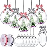 3.15 Inch Clear Christmas Plastic Ornament Ball and