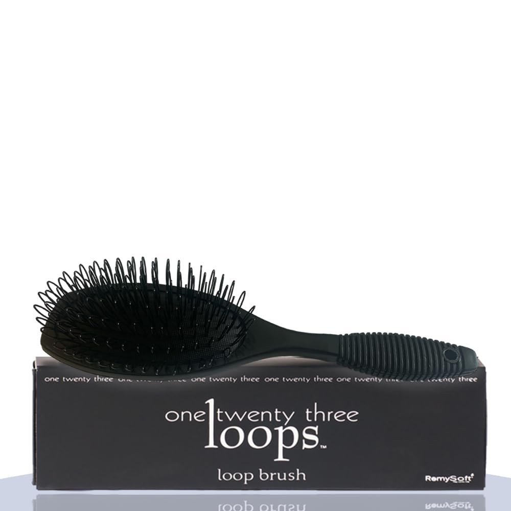 One Twenty Three Loops - Loop Brush - Safe for Hair Extensions, Weaves and Wigs