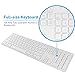 Macally Slim USB Wired Keyboard for Mac and Windows PC - Full Size 104 Key Layout & 16 Shortcut Keys - Scissor Keycaps for Smooth Typing - Mac Wired Keyboard with Numeric Keypad