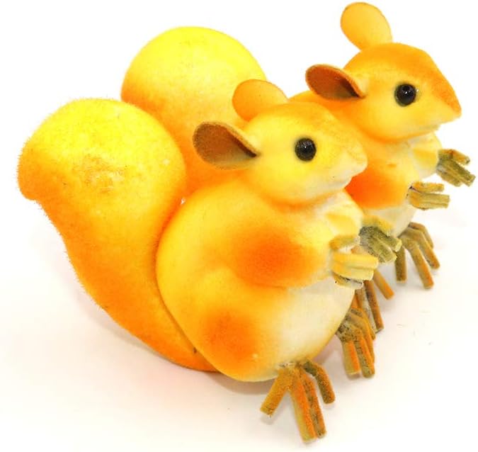 Namvo Squirrel Ornament Garden Figure - Frost Proof Indoor or Outdoor Shed Patio Decor 6.5 * 7 * 4cm, Gelb,braun - Image 5