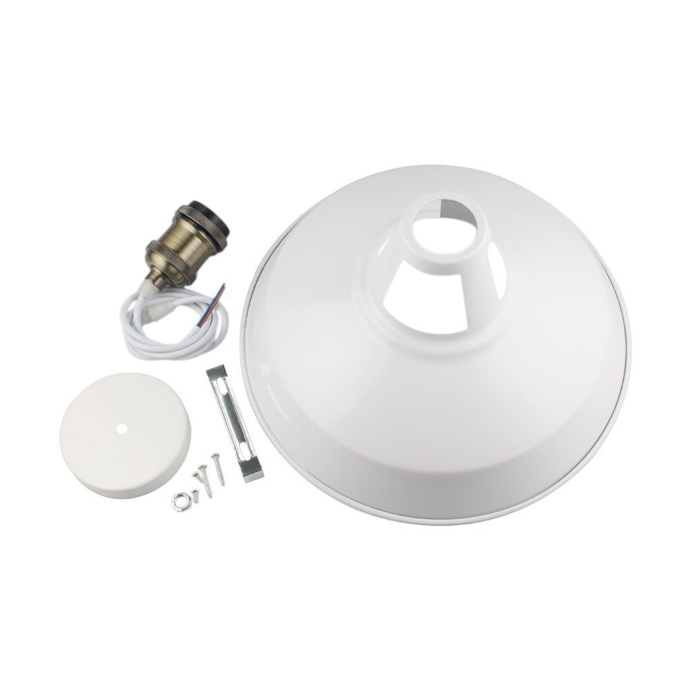 B2ocled Metal Pendant Lighting 1 Light Edison industrial Hanging Lamp for Homes/Kitchen/Restaurant/Bar(Diameter 12in)