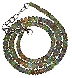 54 CTW 3.5 to 6 mm 15" Multi colour Ethiopian Opal Stone Beads Necklace 91AZ59