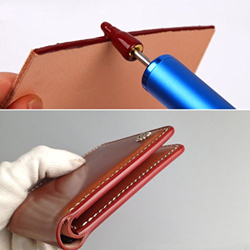 Hacloser DIY Leather Craft Edge Dye Oil Pen Applicator Brass Head Hand Treatment Tools (Black)