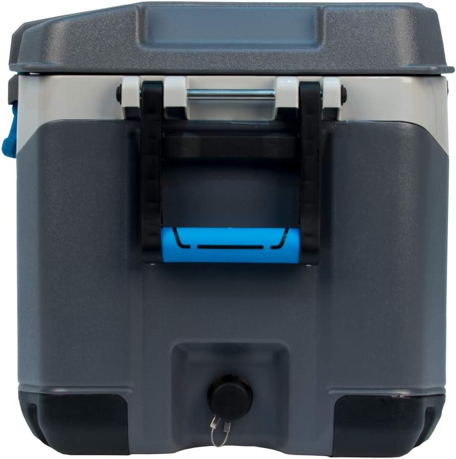 Igloo BMX 52 Quart Cooler with Cool Riser Technology, Fish Ruler, and Tie-Down Points - 16.34 Pounds - Carbonite Gray and Blue: Sports & Outdoors