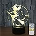 Witch Lamp with Remote Controller LED Touch 7 Colors Changing Table Desk Lamp Optical Illusion Light Halloween Decorations Night Light for Halloween Witch Kids Lamp Halloween Led Lights